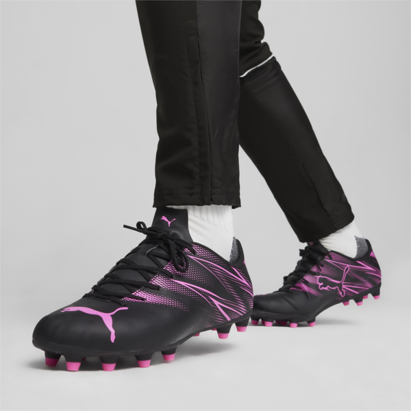 Tacos de futbol ATTACANTO FG/AG, PUMA Black-Poison Pink, large-MEX