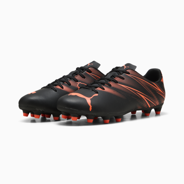 Tacos de futbol ATTACANTO FG/AG, PUMA Black-Glowing Red, large-MEX