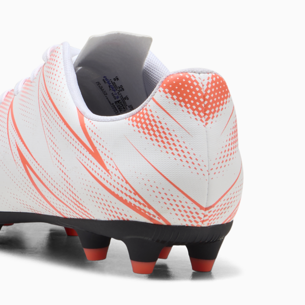 Tacos de futbol ATTACANTO FG/AG, PUMA White-Glowing Red, large-MEX