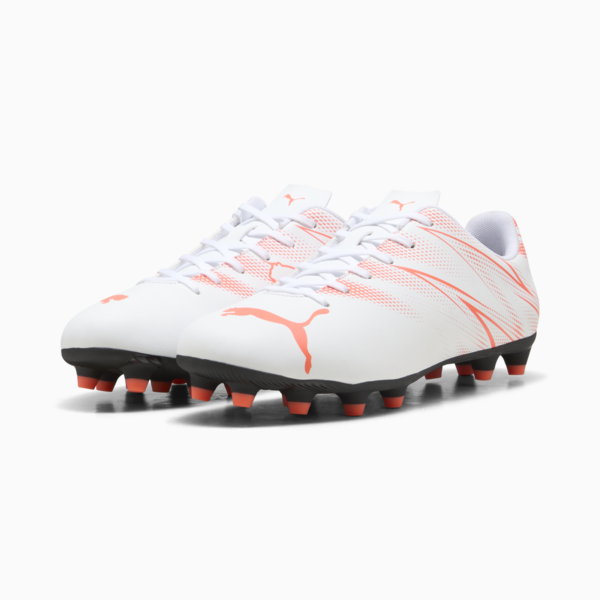 Tacos de futbol ATTACANTO FG/AG, PUMA White-Glowing Red, large-MEX