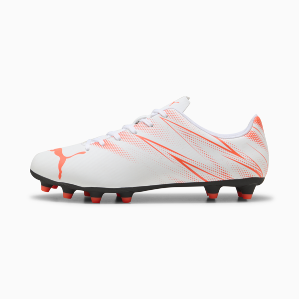 Tacos de futbol ATTACANTO FG/AG, PUMA White-Glowing Red, large-MEX