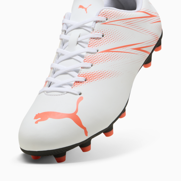 Tacos de futbol ATTACANTO FG/AG, PUMA White-Glowing Red, large-MEX