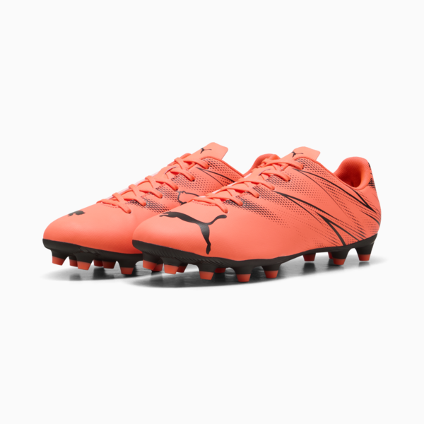 ATTACANTO FG/AG Football Boots, Glowing Red-PUMA Black, large-ZAF