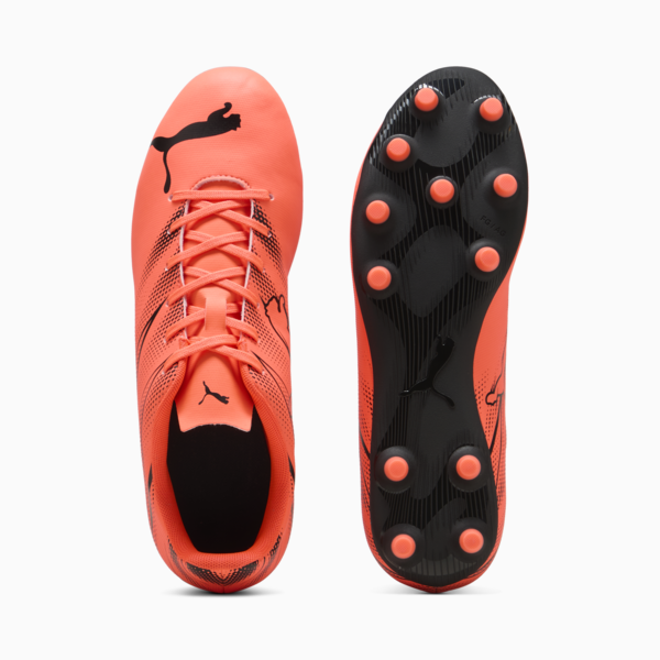 ATTACANTO FG/AG Football Boots, Glowing Red-PUMA Black, large-ZAF