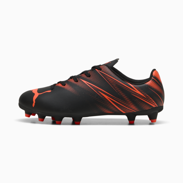 ATTACANTO FG/AG Youth Football Boots, PUMA Black-Glowing Red, large-ZAF