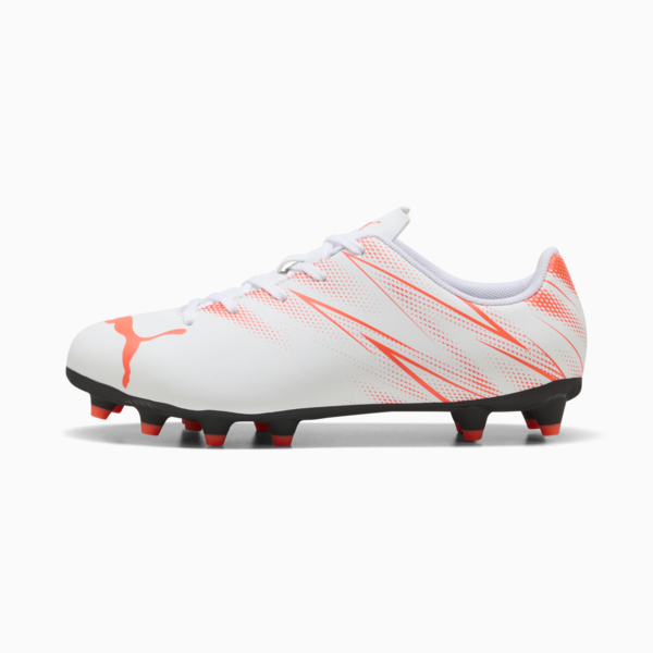 Tacos de futbol ATTACANTO FG/AG para adolescentes, PUMA White-Glowing Red, large-MEX