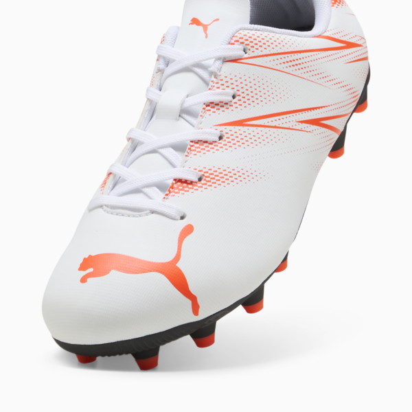Tacos de futbol ATTACANTO FG/AG para adolescentes, PUMA White-Glowing Red, large-MEX