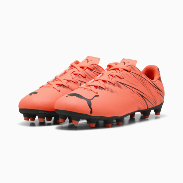 Tacos de futbol ATTACANTO FG/AG para adolescentes, Glowing Red-PUMA Black, large-MEX