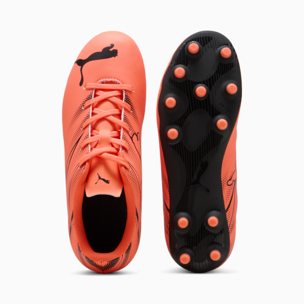 Tacos de futbol ATTACANTO FG/AG para adolescentes, Glowing Red-PUMA Black, large-MEX