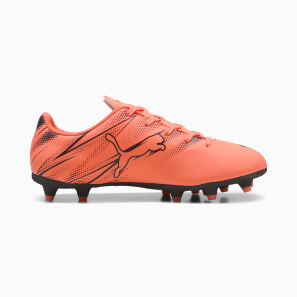 Tacos de futbol ATTACANTO FG/AG para adolescentes, Glowing Red-PUMA Black, large-MEX