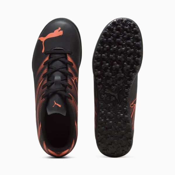 ATTACANTO TT Youth Football Boots, PUMA Black-Glowing Red, large-MEX
