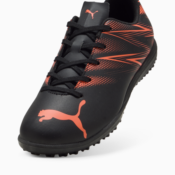 ATTACANTO TT Youth Football Boots, PUMA Black-Glowing Red, large-ZAF