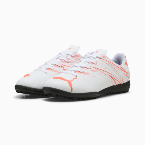 Tacos de futbol ATTACANTO TT para adolescentes, PUMA White-Glowing Red, large-MEX