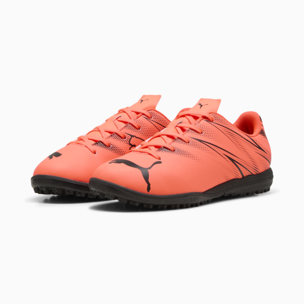 Tacos de futbol ATTACANTO TT para adolescentes, Glowing Red-PUMA Black, large-MEX