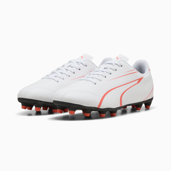 Tacos de futbol VITORIA FG/AG, PUMA White-Glowing Red, large-MEX