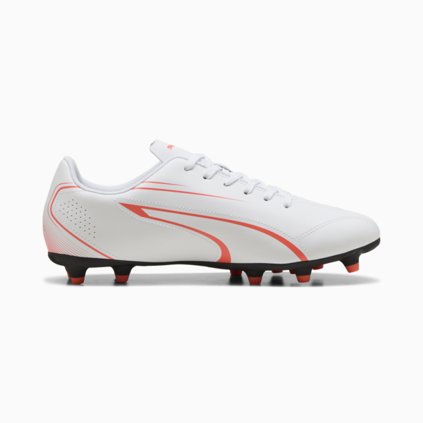 Tacos de futbol VITORIA FG/AG, PUMA White-Glowing Red, large-MEX