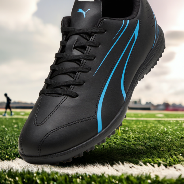 VITORIA TT Football boots, PUMA Black-Luminous Blue, large-ZAF