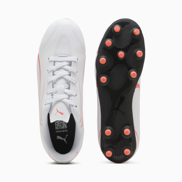 Tacos de fútbol adolescentes VITORIA FG/AG, PUMA White-Glowing Red, large-MEX