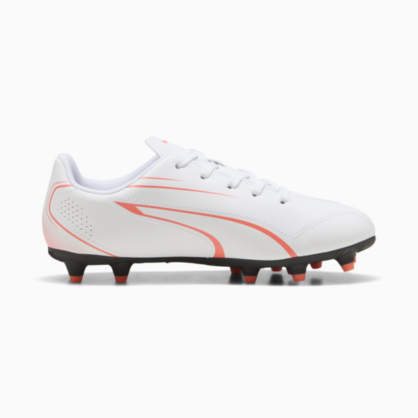Tacos de fútbol adolescentes VITORIA FG/AG, PUMA White-Glowing Red, large-MEX