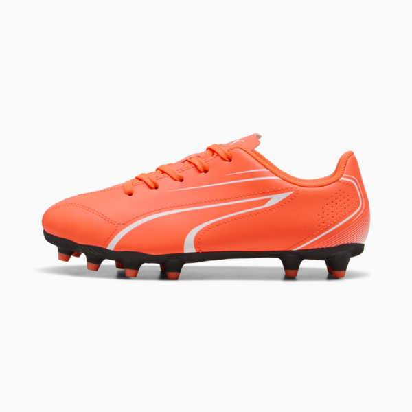 Tacos de fútbol adolescentes VITORIA FG/AG, Glowing Red-PUMA White-PUMA Black, large-MEX