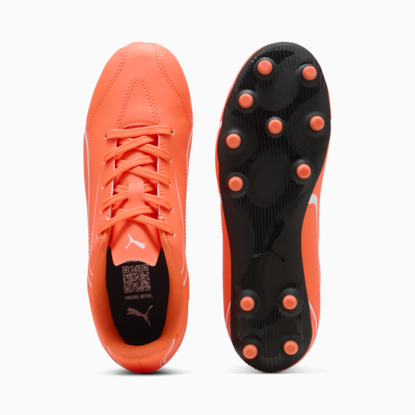 Tacos de fútbol adolescentes VITORIA FG/AG, Glowing Red-PUMA White-PUMA Black, large-MEX