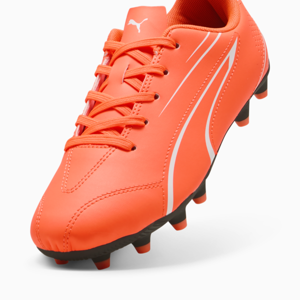 Tacos de fútbol adolescentes VITORIA FG/AG, Glowing Red-PUMA White-PUMA Black, large-MEX