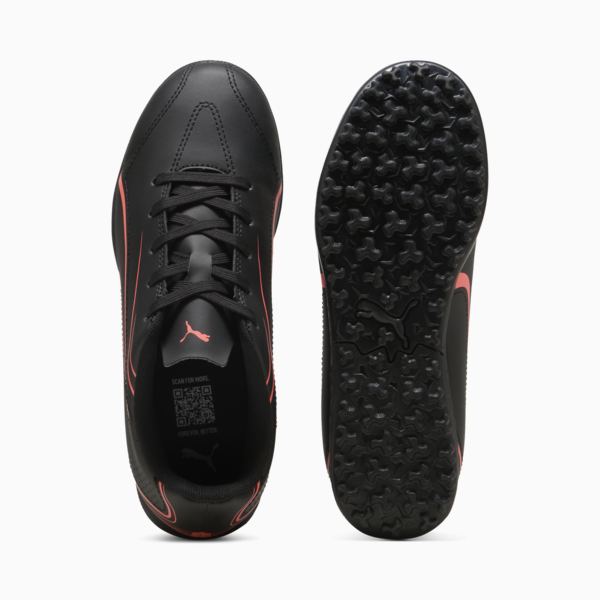 VITORIA TT Youth Football Boots, PUMA Black-Glowing Red, large-MEX