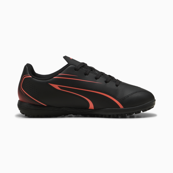 VITORIA TT Youth Football Boots, PUMA Black-Glowing Red, large-MEX