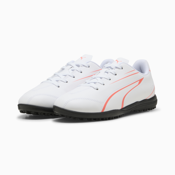Tacos de fútbol Adolescente VITORIA TT, PUMA White-Glowing Red, large-MEX