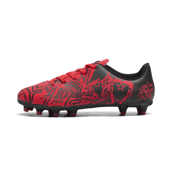 Puma X Christian Pulisic Tacto Ii Firm Ground/artificial Ground Kids' Soccer Cleats Shoes In Red- Black