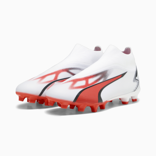 ULTRA MATCH+ LL FG/AG Men's Football Boots, PUMA White-PUMA Black-Fire Orchid, large-ZAF