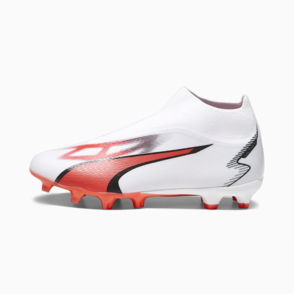 ULTRA MATCH+ LL FG/AG Men's Football Boots, PUMA White-PUMA Black-Fire Orchid, large-ZAF