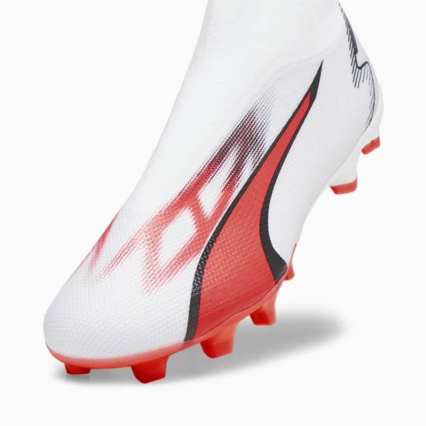 ULTRA MATCH+ LL FG/AG Men's Football Boots, PUMA White-PUMA Black-Fire Orchid, large-ZAF