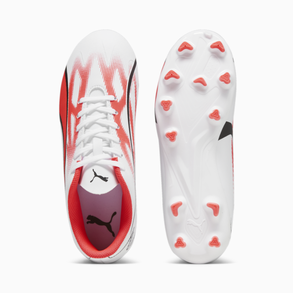 ULTRA PLAY FG/AG Youth Football Boots, PUMA White-PUMA Black-Fire Orchid, large-ZAF