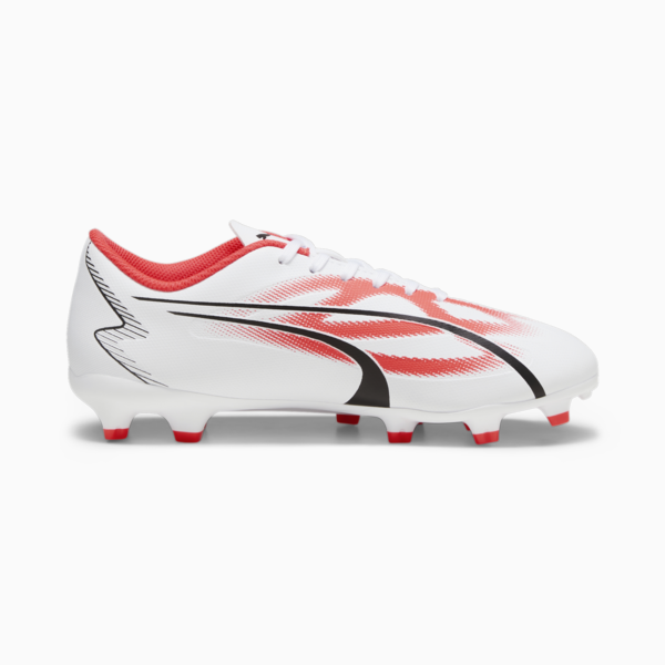 ULTRA PLAY FG/AG Youth Football Boots, PUMA White-PUMA Black-Fire Orchid, large-ZAF