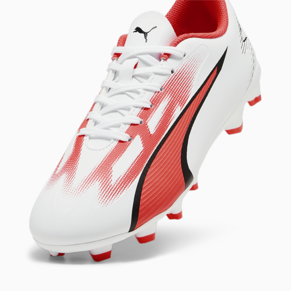 ULTRA PLAY FG/AG Youth Football Boots, PUMA White-PUMA Black-Fire Orchid, large-ZAF