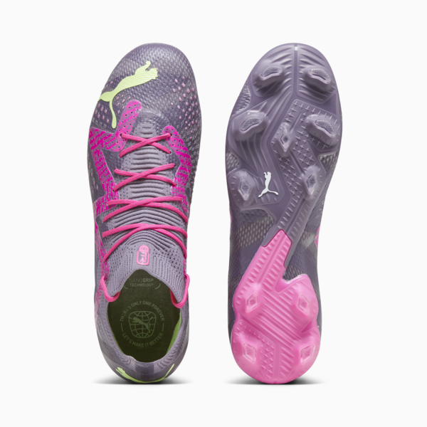 FUTURE ULTIMATE FG/AG Goalkeeper Football Boots, Purple Charcoal-Fast Yellow-Ravish-PUMA White, large-ZAF