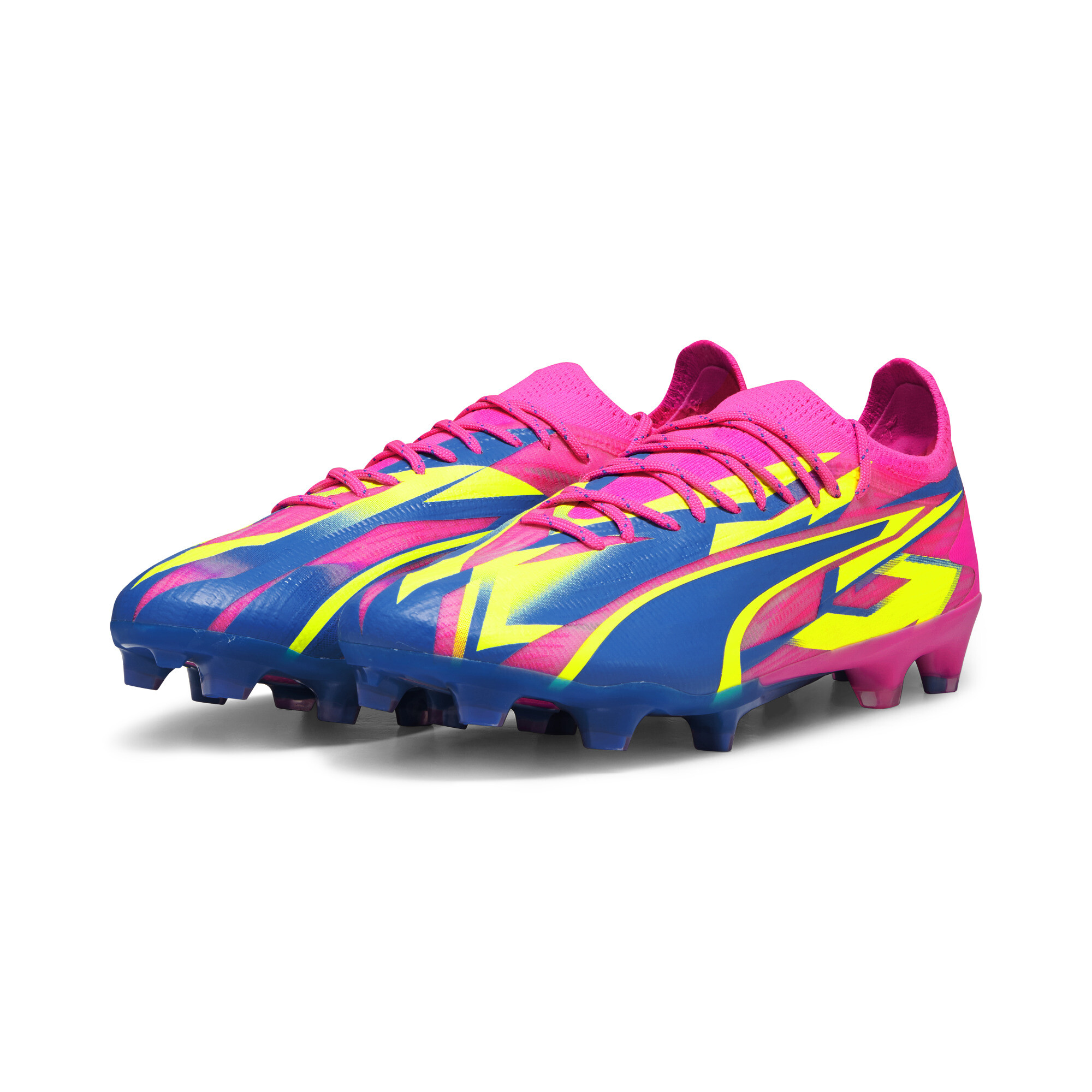 Men's PUMA ULTRA ULTIMATE ENERGY FG/AG Football Boots In Pink, Size EU 46