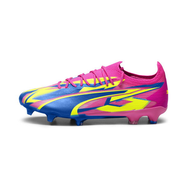 PUMA ULTRA ULTIMATE ENERGY Firm Ground/Artificial Ground Men's Soccer Cleats Shoes in Luminous Pink/Ultra Blue/Yellow Alert - 107540_01