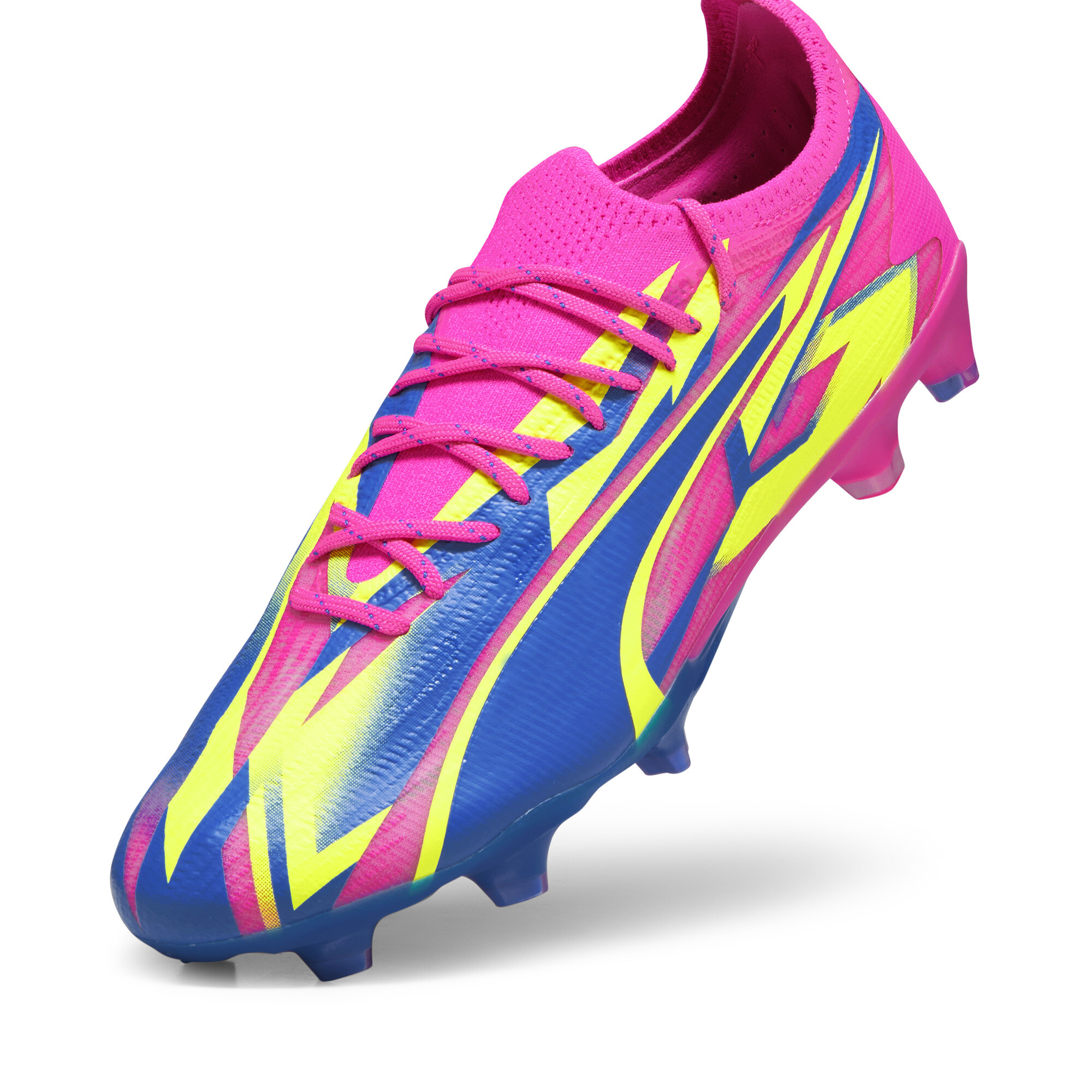 Men's PUMA ULTRA ULTIMATE ENERGY FG/AG Football Boots In Pink, Size EU 46