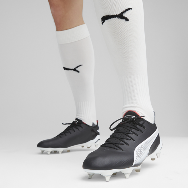 KING ULTIMATE MxSG Football Boots Unisex, PUMA Black-PUMA White-Fire Orchid, large-ZAF