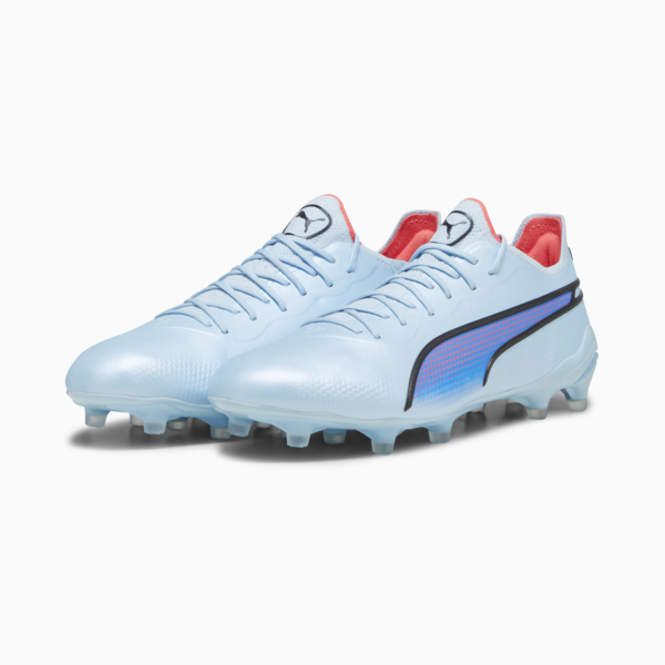 Botines de fútbol Puma KING ULTIMATE FG/AG, Silver Sky-PUMA Black-Fire Orchid, large-ARG