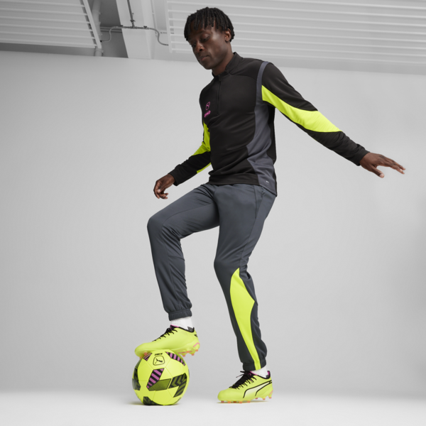 Botines de fútbol Puma KING ULTIMATE FG/AG, Electric Lime-PUMA Black-Poison Pink, large-ARG