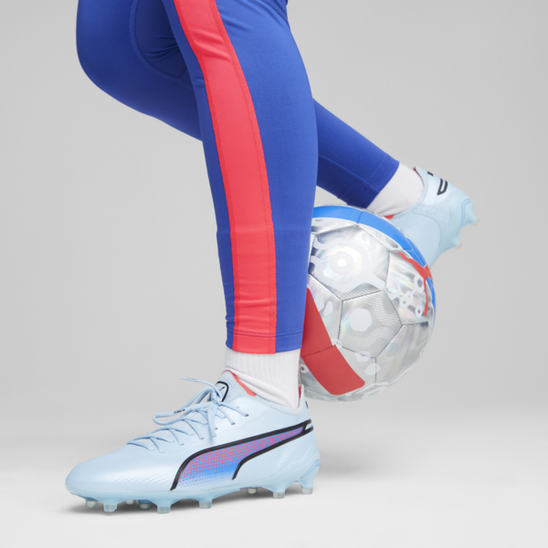 KING ULTIMATE FG/AG Women's Football Boots, Silver Sky-PUMA Black-Fire Orchid, large-ZAF