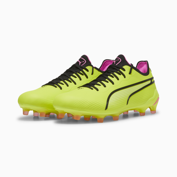 KING ULTIMATE FG/AG Women's Football Boots, Electric Lime-PUMA Black-Poison Pink, large-ZAF