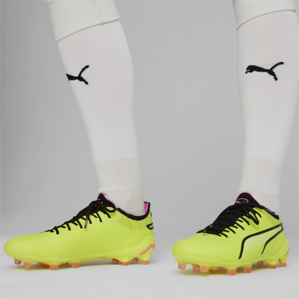 KING ULTIMATE FG/AG Women's Football Boots, Electric Lime-PUMA Black-Poison Pink, large-ZAF