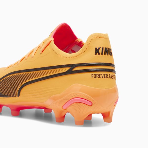 KING ULTIMATE FG/AG Women's Football Boots, Sun Stream-PUMA Black-Sunset Glow, large-ZAF