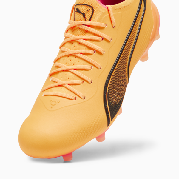 KING ULTIMATE FG/AG Women's Football Boots, Sun Stream-PUMA Black-Sunset Glow, large-ZAF