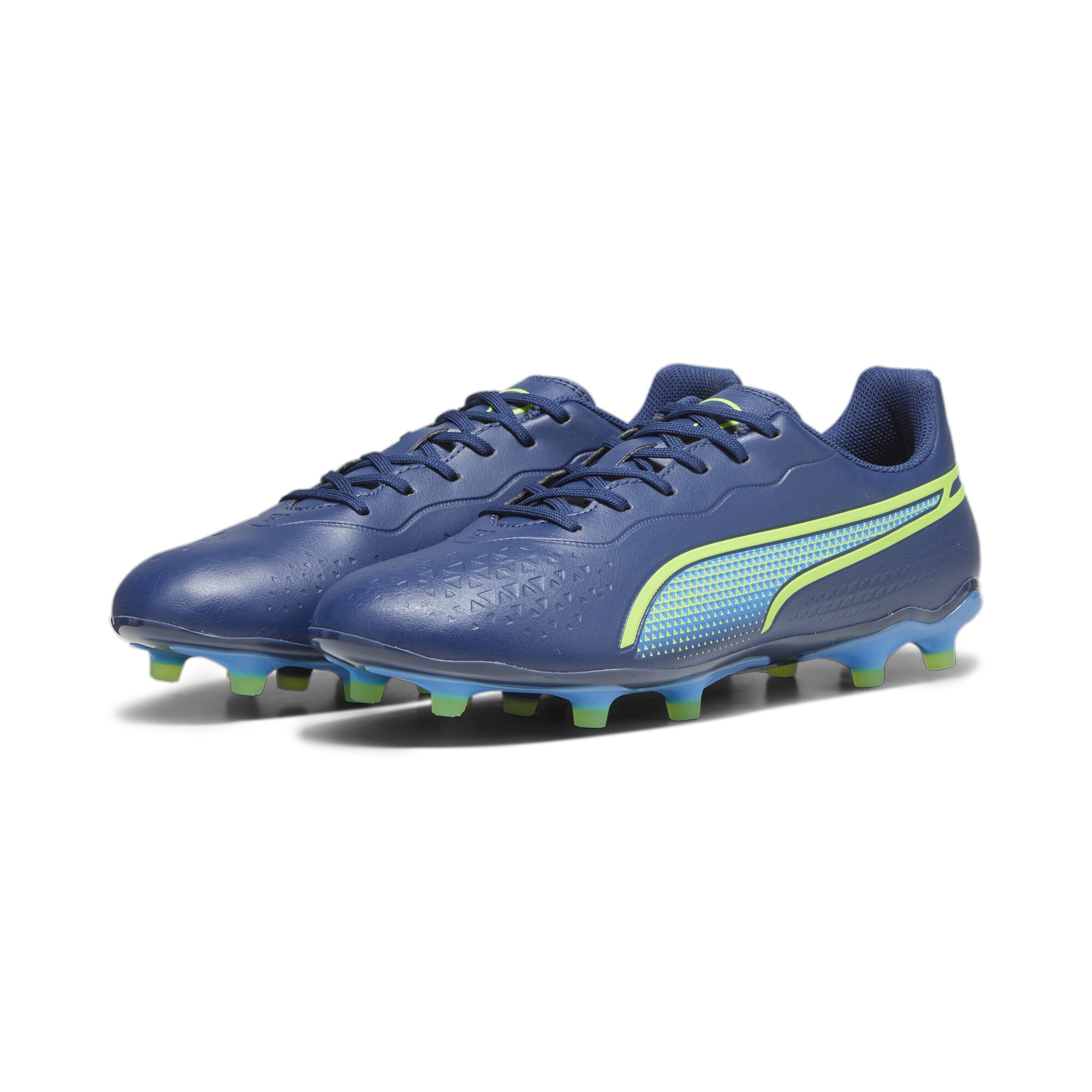 Men's PUMA KING MATCH FG/AG Football Boots In Blue, Size EU 41