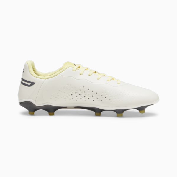 Botines de fútbol Puma KING MATCH FG/AG, Alpine Snow-Asphalt-Yellow Blaze, large-ARG